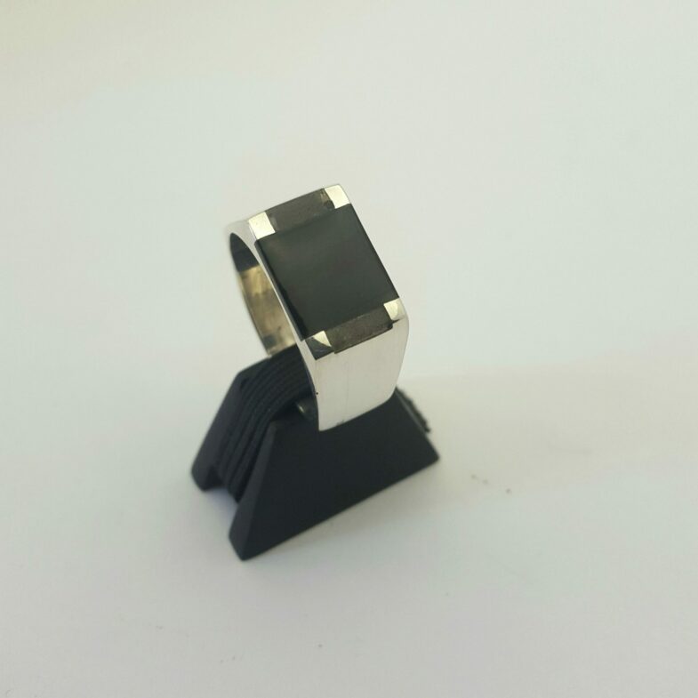 Bague corne argent