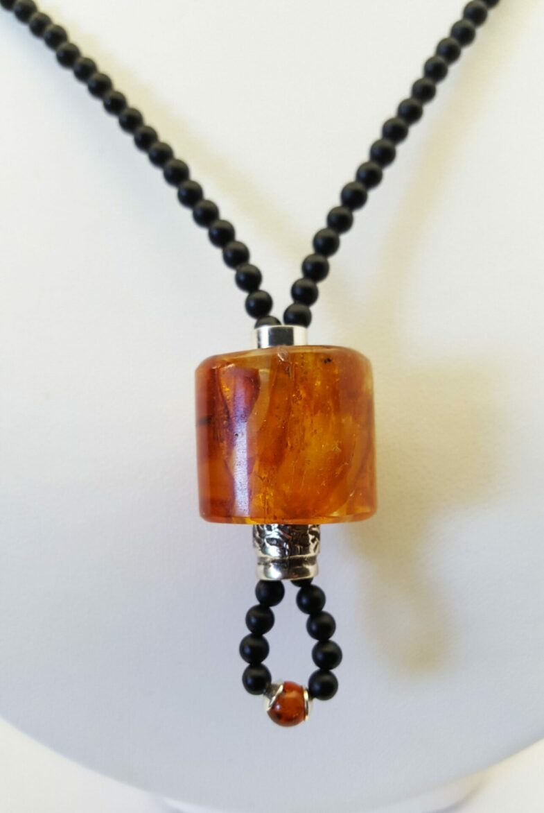 Sautoir ambre "tambour" – Image 5