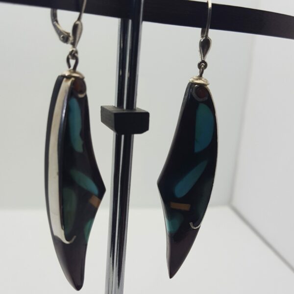 Boucles d'oreilles "Dogon" turquoise amourette – Image 4