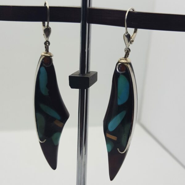 Boucles d'oreilles "Dogon" turquoise amourette – Image 5